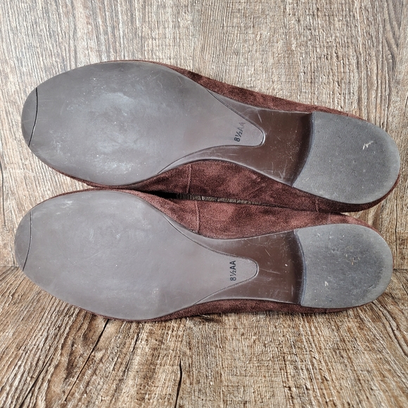 Talbots Women's Size 8.5 AA Dark Brown Suede Leather Horsebit Loafers Shoes - Picture 7 of 12